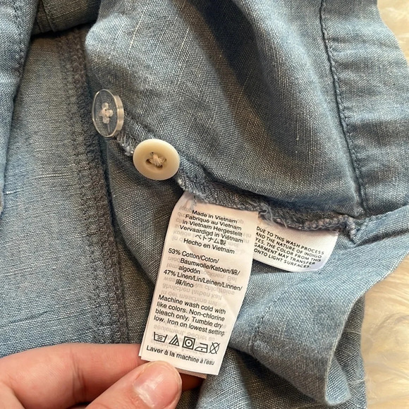 Madewell Denim Button-Front Tie Mini Skirt Size 00 - Picture 6 of 8